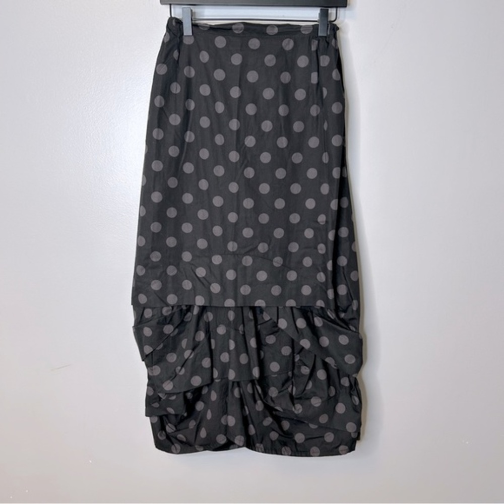 Krista Larson Long Grey Polka Dot Skirt‎ One Size